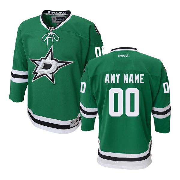 Youth Dallas Stars Reebok Green Custom Premier Home NHL Jersey